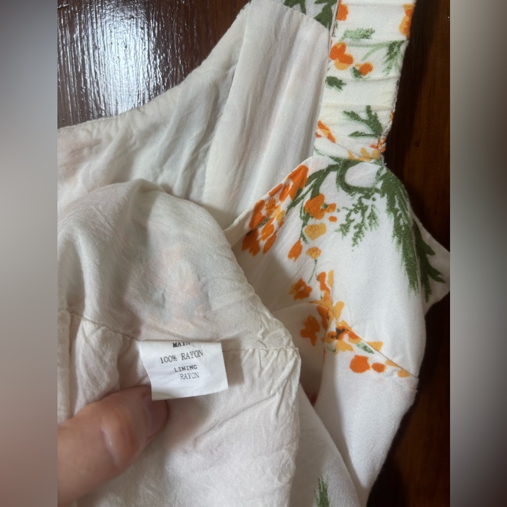 Sweet Pot Orange Floral Dress - Picture 8 of 12